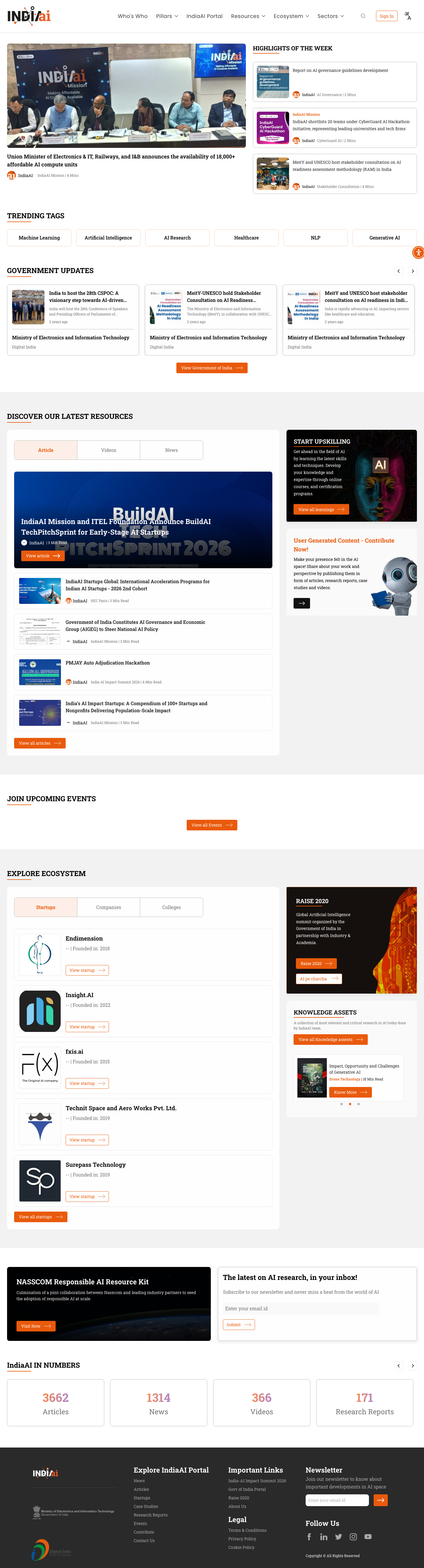 National AI Portal of India desktop preview
